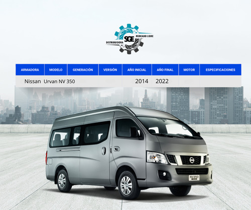 2 Amortiguador Gas Trasero Ns Urvan Nv350 2022 2023 2024