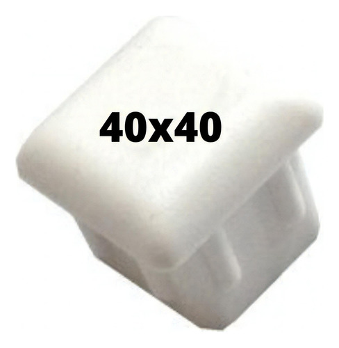 100 Tampas Plásticas Metalon 40x40 Branca - Imediato Cor Branco