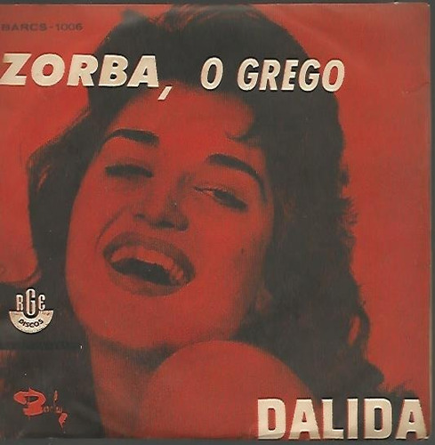 Dalida  Zorba O Greco  Compacto Brasil 196?
