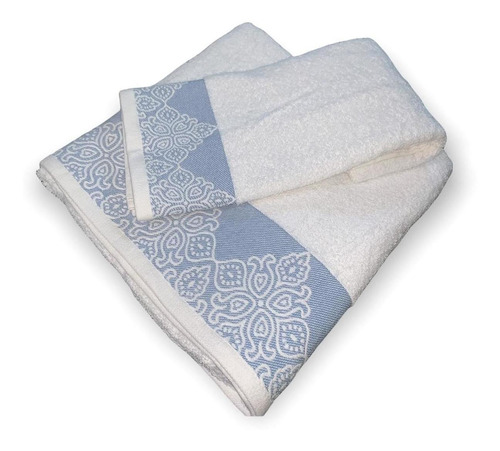 Set 2 Toallas Jacquard 500g Guarda Azul