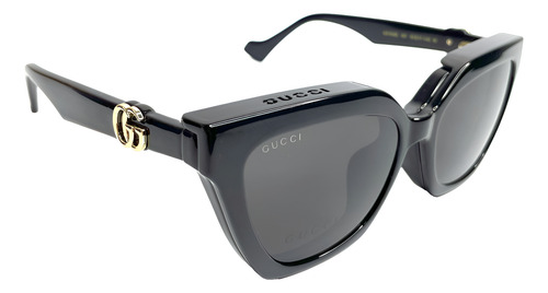 Lentes De Sol Gucci Gg1542s Graduable Con Clip Gg1542s Negro Negro Negro Negro