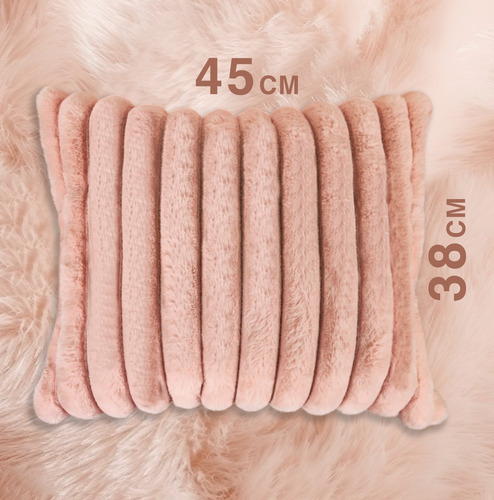 Set 2 Pzs Cojines Decorativos Doble Vista Para Hogar Suaves Fucsia Rayas