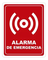 Comprar Señalamiento Letrero Alarma De Emergencia 20x25 Cm