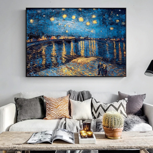 Imagen 3 de 9 de Cuadro-noche De Estrellas-decorativo-ultra Hd 100x70cm.