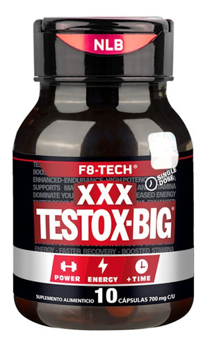 Testox-big Xxx Cápsulas Vigorizante 10 Cáps Blinlab 700mg
