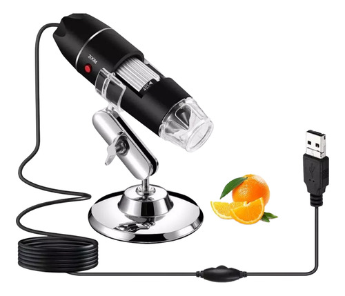 Mini Microscopio Digital Usb Led 1000x Zoom Negro