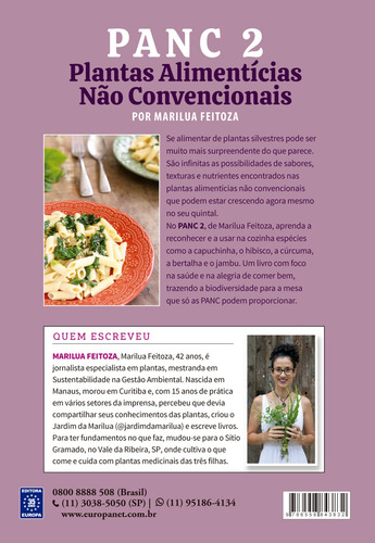 PANC 2 - Plantas Alimentícias Não Convencionais, de Feitoza, Marilua. Editorial Editora Europa, capa mole em português, 2022
