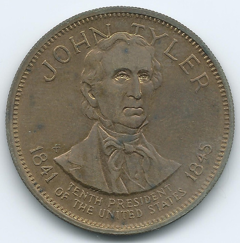 Medalla John Tyler Conmemorativa De Presidentes De Ee.uu