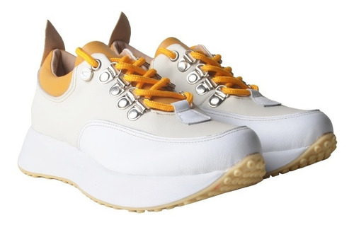 Imagen 3 de 5 de Zapatillas Urbanas De Mujer De Cuero Panter - Ferraro