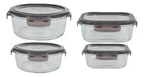 Comprar Set 4 Recipiente Vidrio Pirex Horno Microondas Frezzer Local