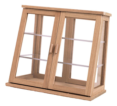 Modelo De Vitrina De Galletas 1:6 1:12, Madera De Cerezo A