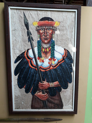 Pintura De La Selva: Sixto Saurin Pua -   Jibaro  - Orginal-