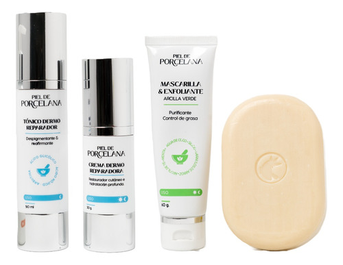 Kit Plus Arcilla Verde 4 Productos Acné Piel De Porcelana