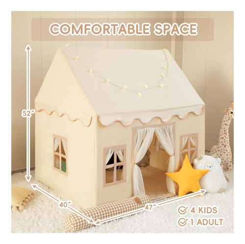 Rongfa Playhouse Play Tent Para Niños-portátil Con Estera De
