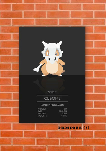 Cuadros Poster Pokemon Cubone 40x60 (one 8)