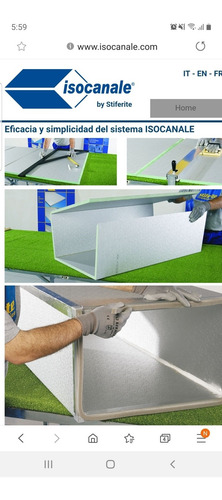 Lamina De Poliuretano (ductos) Isocanale 2 X 1,20 Mts