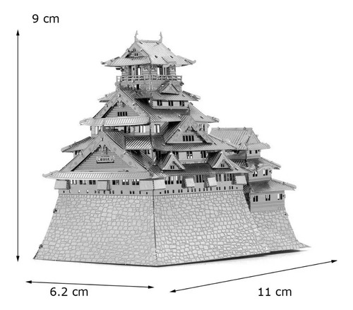 El Rompecabezas 3d De Metal Castillo De Osaka Juego 3d Metal