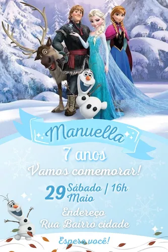 Frozen II  Convites frozen, Convite, Festa frozem