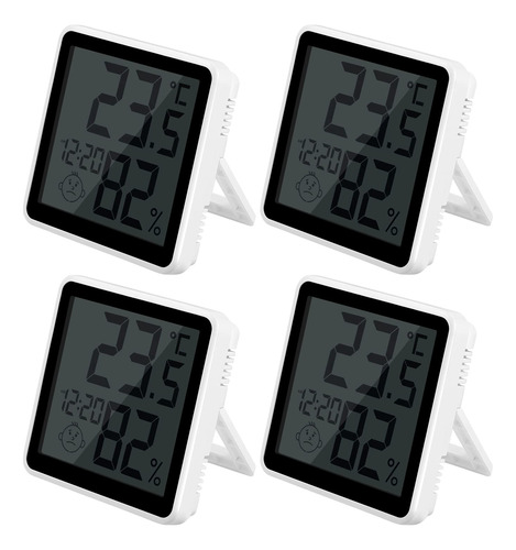 Termohigrómetro Digital Con Reloj Despertador Para Ducha Y C