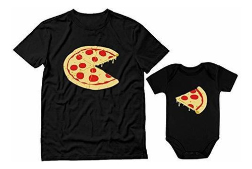 Pizza Pie & Slice Dad & Baby Set Body De Bebé Y Camiseta Par