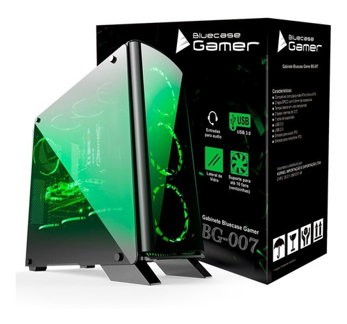 Gabinete Gamer Bluecase Bg007 S/fonte S/ Fam