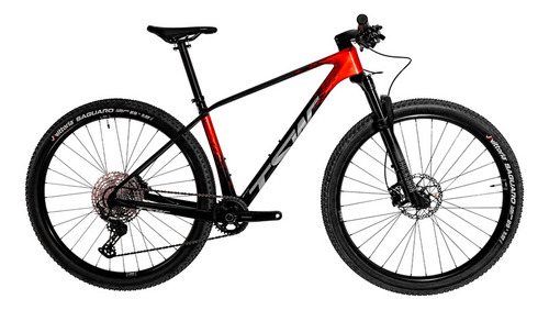 Bicicleta Tsw Evo Quest Red Devil Deore 12 Carbono Rock Shox