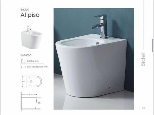 Kubo Bidet A Piso Blanco 1003c Sin Griferia