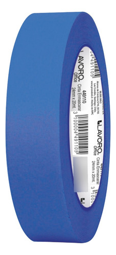 Masking Tape Colores - Cinta De Enmascarar 24mm X 20 Metros Color Azul