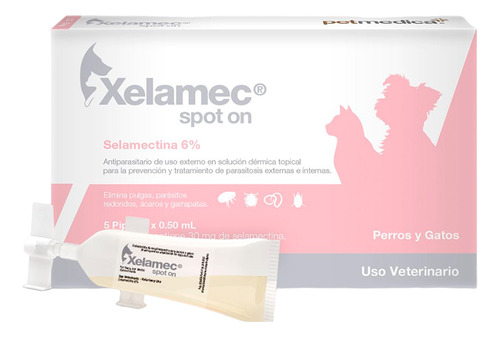 Antipulgas Para Perros Y Gatos Xelamec Spot On Cajax5x0.5ml