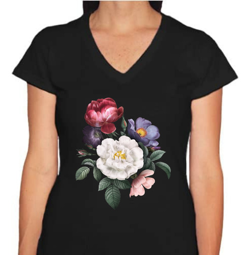 Playera Para Mujer Diseño Bouquet Floral