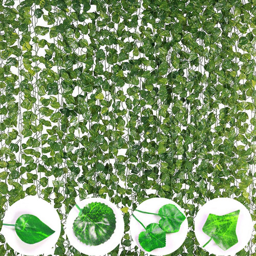 Colgante Para Decoración, 24 Tiras, Planta Artificial, Hoja,