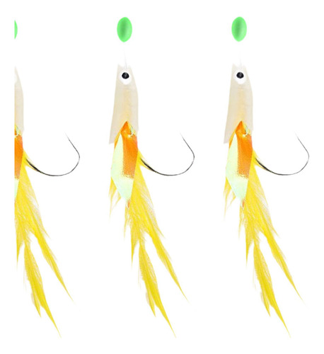Ligas De Pesca 5x Con Perlas Luminosas Luras Luras Amarillo
