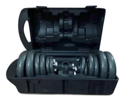 Imagen 4 de 4 de Kit Mancuernas Pesas 20kg40lb Antideslizante Estuche Profesi