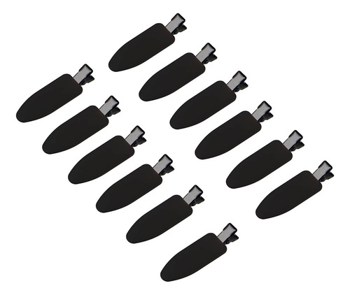 Pinzas Rigidas Para El Cabello Minihope, Negras, 12 Piezas