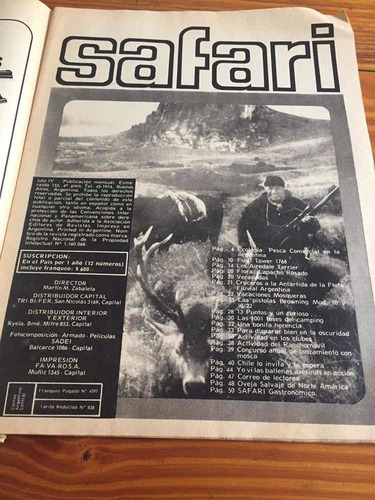 Revista Safari Número 38 Año 4 (Usado)