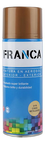 Spray Cobre Metalizado 400 Ml Franca Interior O Exterior X2