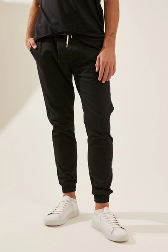 Pantalón Jogger De Gabardina Talle L