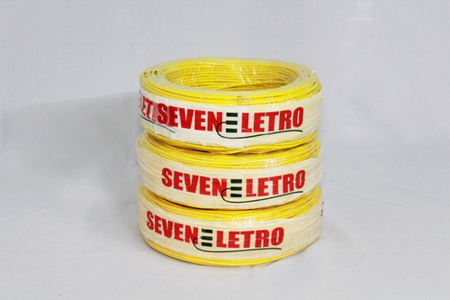 Fio Cabo Flexível 4mm Amarelo - 50 Metros