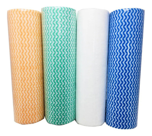 Kit 2 Rolos Multiuso Tipo Perfex Limpeza Com 50 Panos