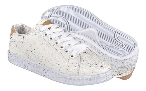 Tenis Casuales Para Caballero Stylo 10001 Simipiel Blanco