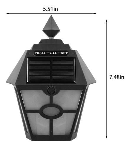 2 Lámpara Solar De Pared Para Exteriores Con Luz Solar,