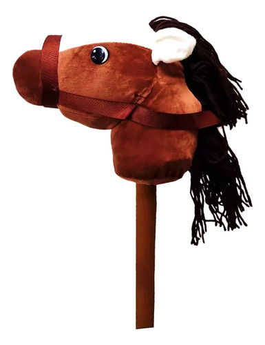 Caballito Infantil Con Palo Sonidos Galope Relinche Color Marrón