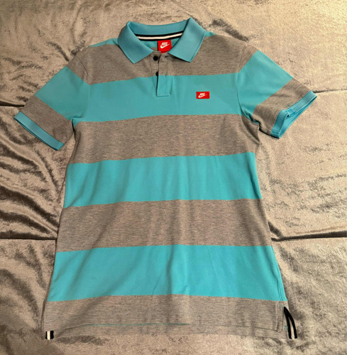 Polera Nike Celeste Con Gris Talla M