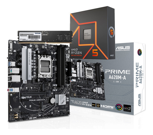 Combo Actualizacion Asus Prime A620m-a-csm Ryzen 5 7600x 8gb