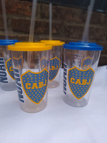 Vasos Boca X 40 Cumpleaños Personalizados Tematicas