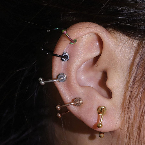 Anillo Piercing Nariz Falso Magnético Sin Perforación 5pares