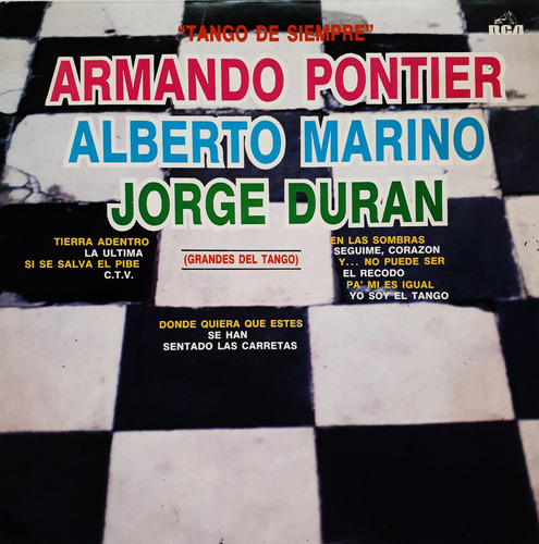 A Pontier - Alberto Marino - J Duran - Tango De Siempre Lp