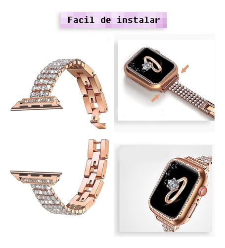Malla Correa Para Apple Watch Metalica Muchos Talles Negro 3.8 Cm