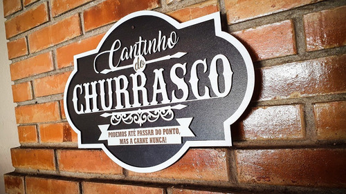 Placa Mdf De Parede Cantinho Do Churrasco Área Gourmet