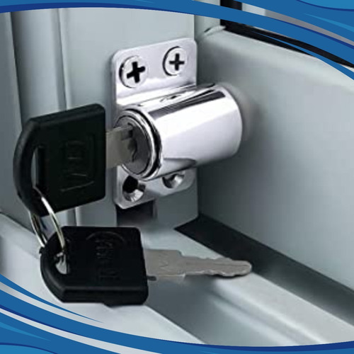 Imagen 2 de 7 de Cerradura Para Ventanas Corredizas De Aluminio X4 Unidades